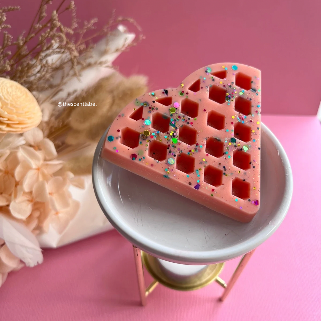 On Galentine's We Wear Pink | Valentine Waffle Heart